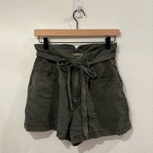 7 For All Mankind Army Green Shorts